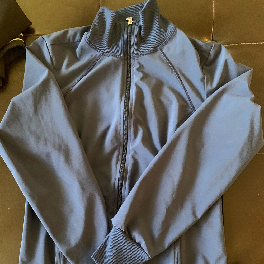 Navy blue athletic jacket